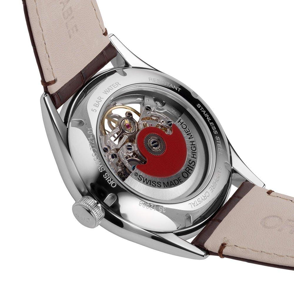 Oris Oris Artelier 01 734 7721 4051-07 5 21 65FC, artelier швейцария мужские часы на браслете кожаный боковой вид